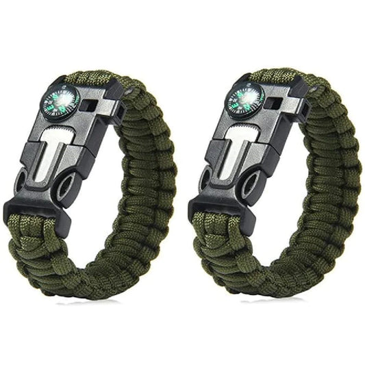 5in1 Paracord Survival Tactical Compass Bracelet (2pcs)-BT8D