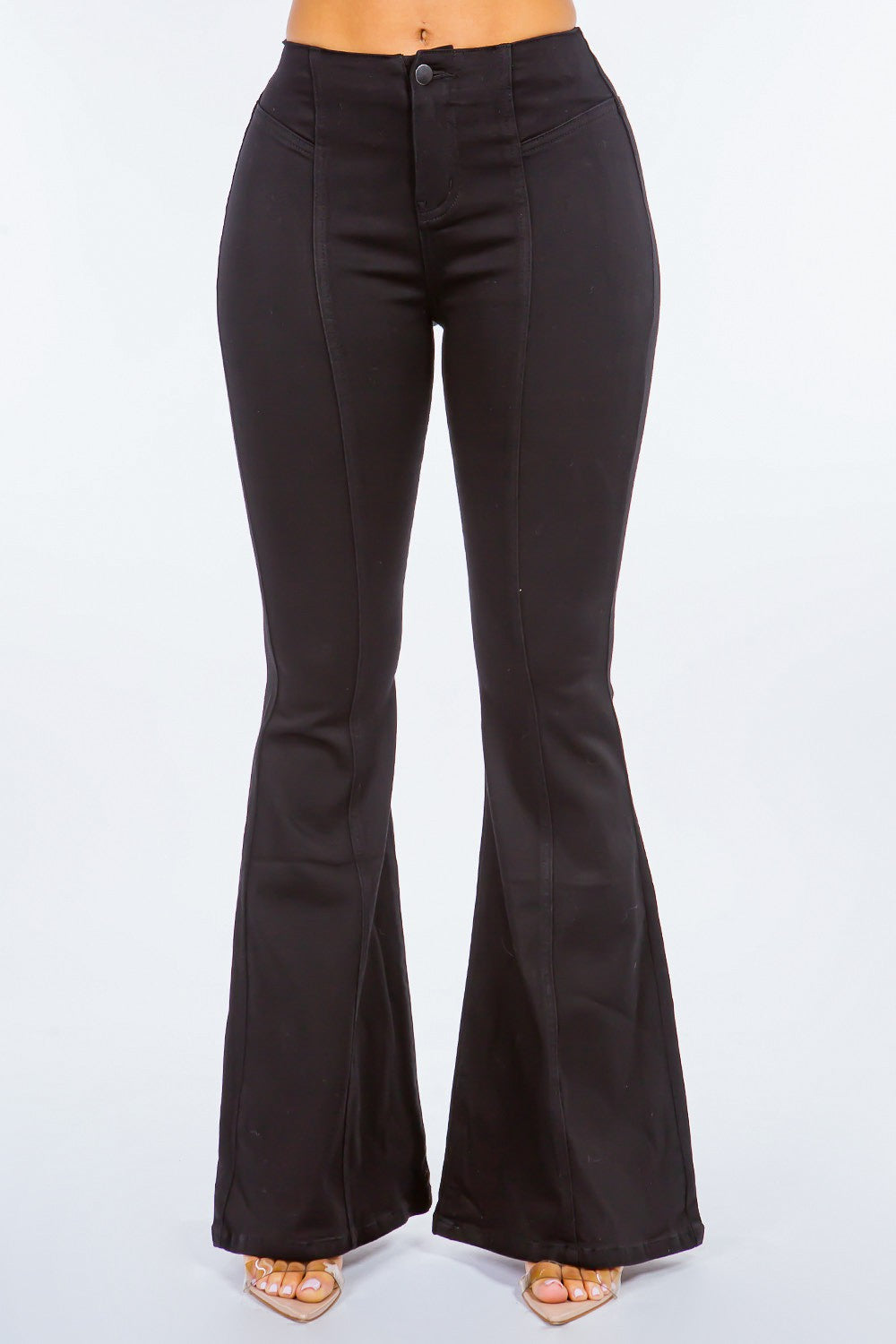 American Bazi High Waist Pull On Flare Jeans-BT8D