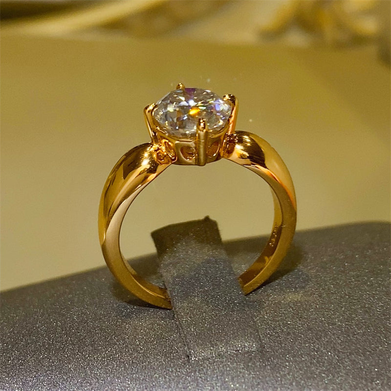 2 Carat Moissanite 925 Sterling Silver Ring-BT8D