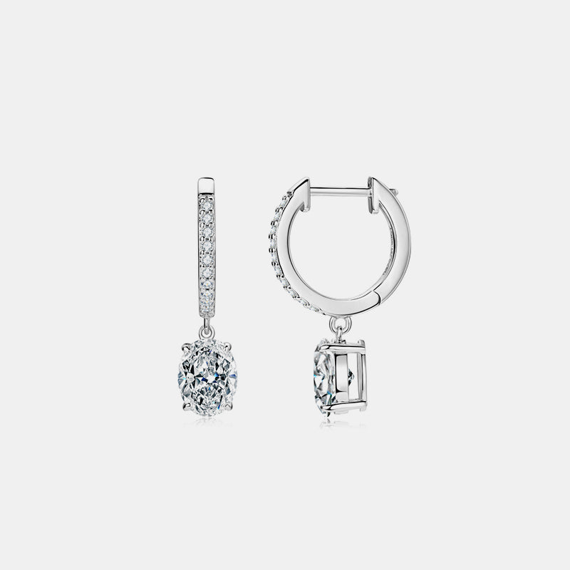 3 Carat Moissanite 925 Sterling Silver Earrings-BT8D