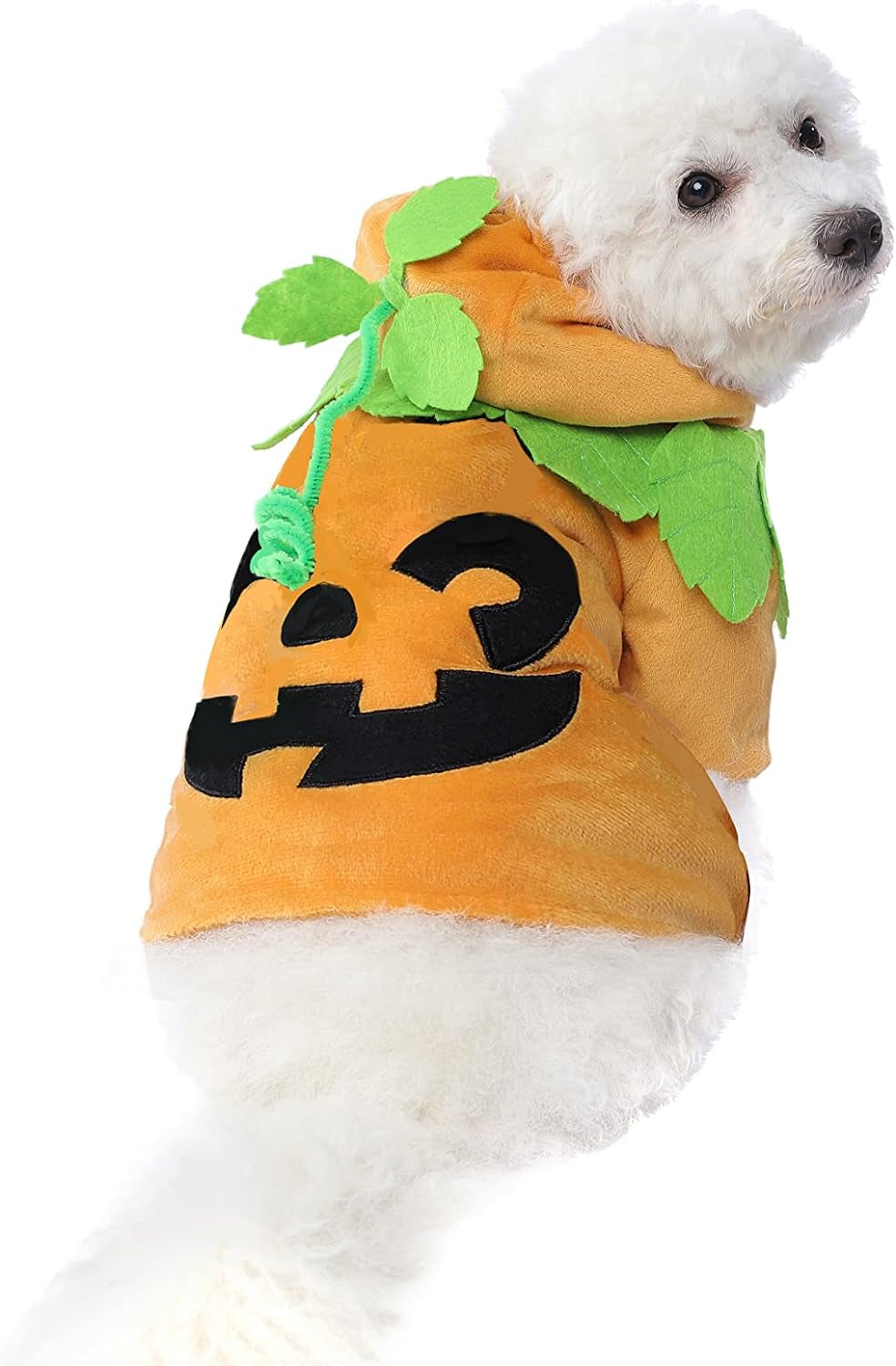 Pet Dog Cute Pumpkin Hoodie Costume for Halloween Dress up Party, Pet Carnival,Pet Cosplay