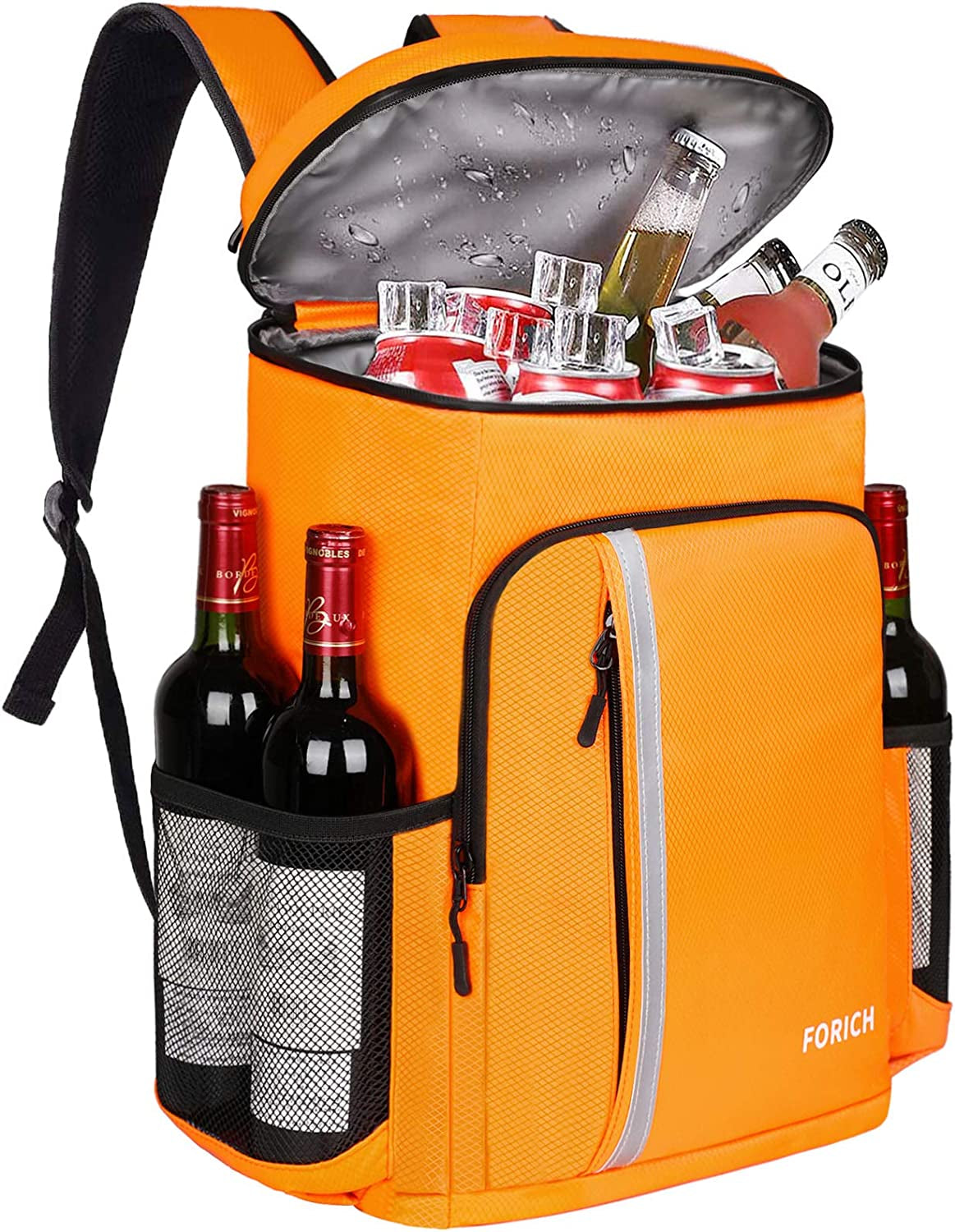 Backpack Cooler Leakproof Insulated Waterproof Backpack Cooler Bag, Lightweight Soft Beach Cooler Backpack for Men Women to Work Lunch Picnics Camping Hiking, 30 Cans-BT8D
