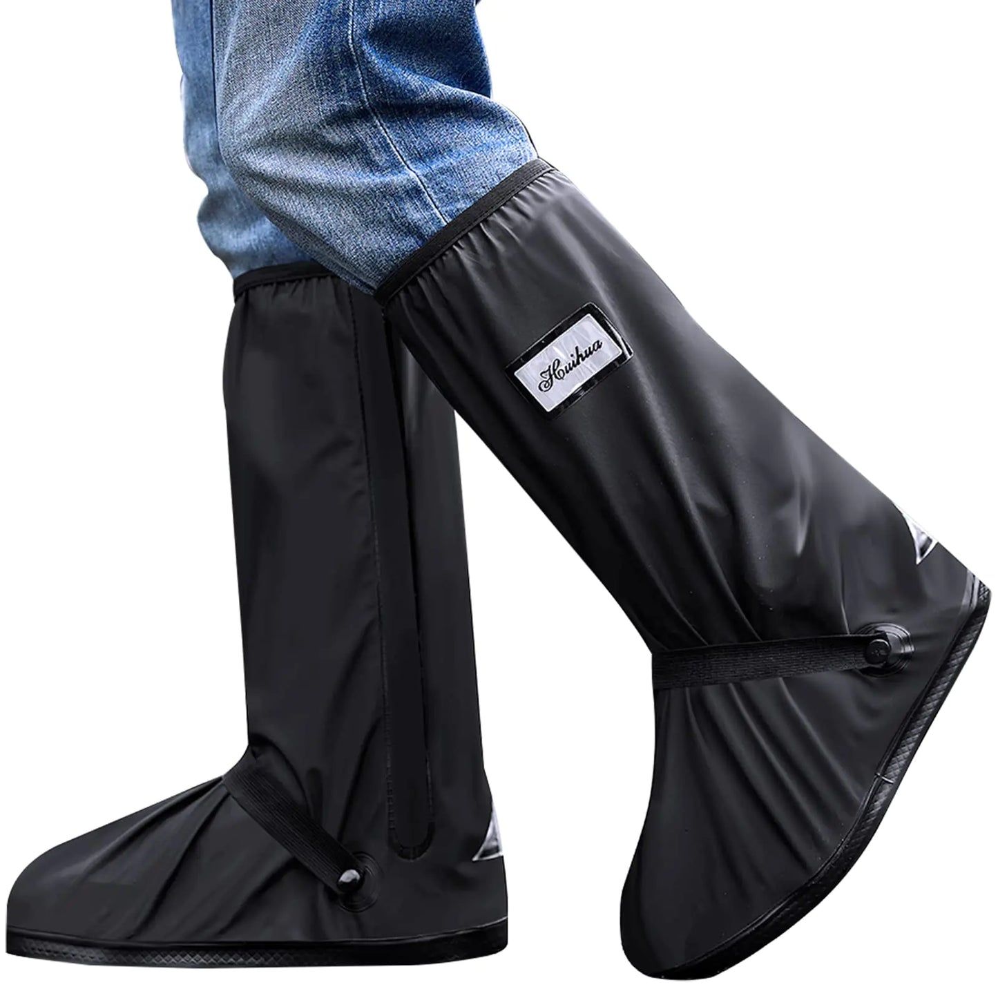 MODIGT Rain Boot Shoes Cover Men Women Waterproof Anti-Silp PVC Shoes Cover Reusable & Foldable Overshoes for Cycling Fishing Washing(XL Size)