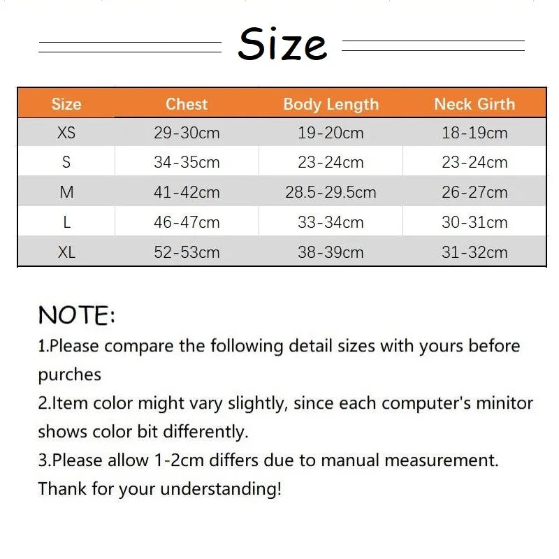 Dog T-shirt Summer Sleeve Design Pet Clothes Cotton Soft Puppy Shirts Breathable Clothing for Small Medium Large Dogs
