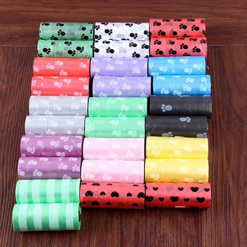 5Rolls 100pcs Cat Dog Poop Bags Outdoor House for Dogs Clean Refill Garbage Bag Dog Accessories-BT8D