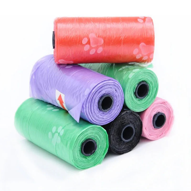 5Rolls 100pcs Cat Dog Poop Bags Outdoor House for Dogs Clean Refill Garbage Bag Dog Accessories-BT8D