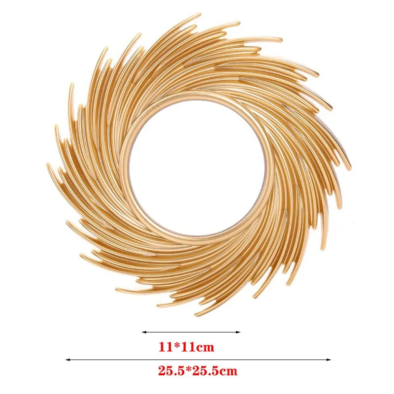 Rattan Round Wall Hang Makeup Mirror
