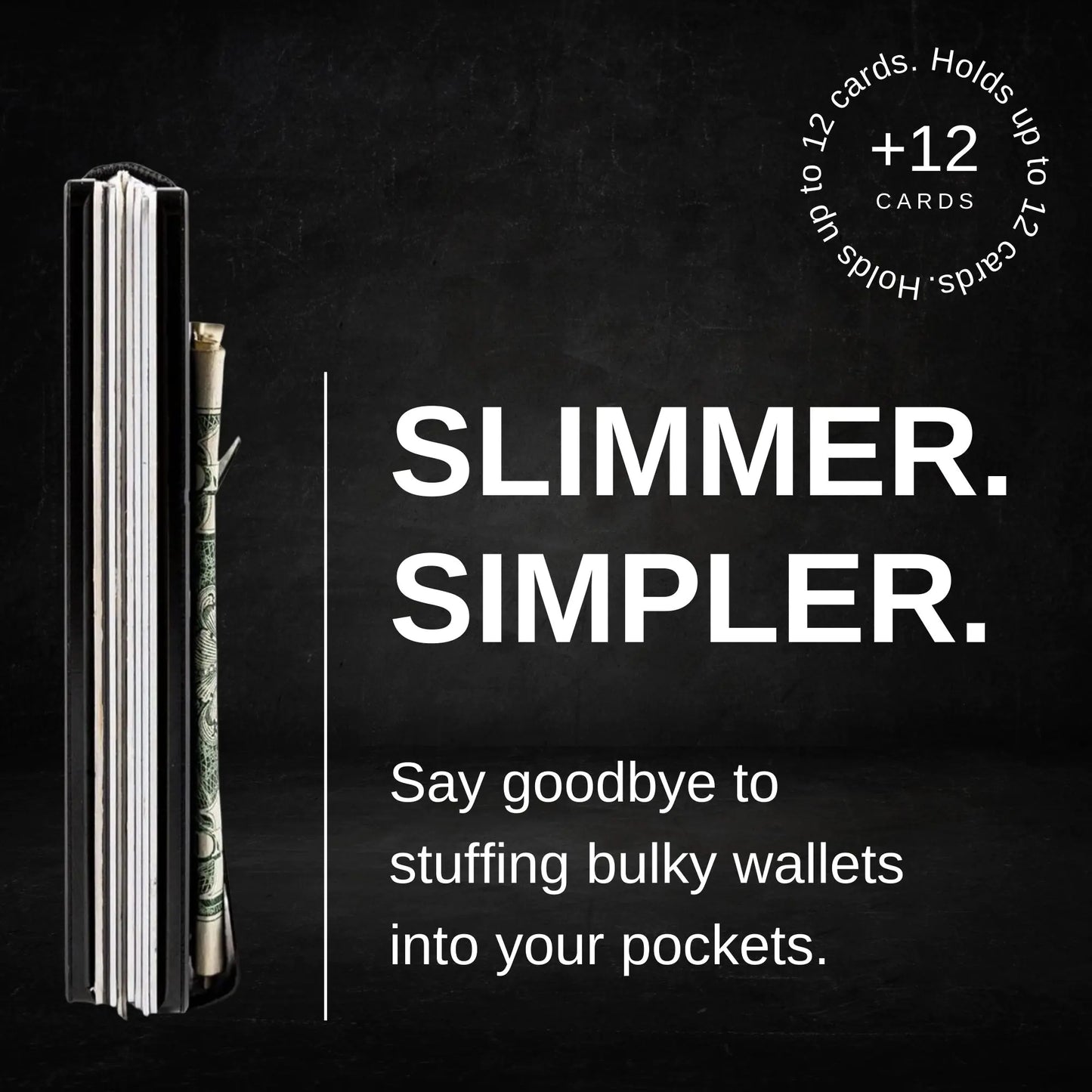 Carbon Fiber Minimalist Credit Card Holder & Money Clip Wallet for Men-BT8D
