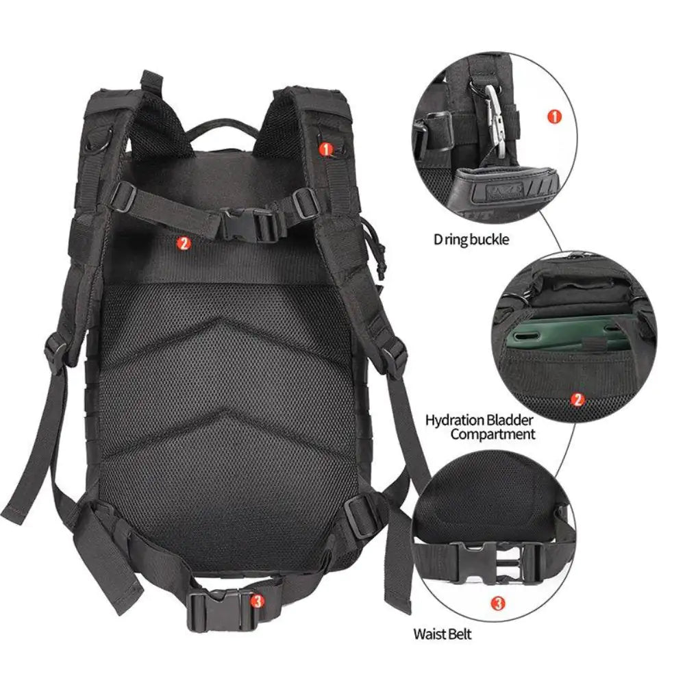 42L Tactical Backpack Bag with USA Patch-BT8D