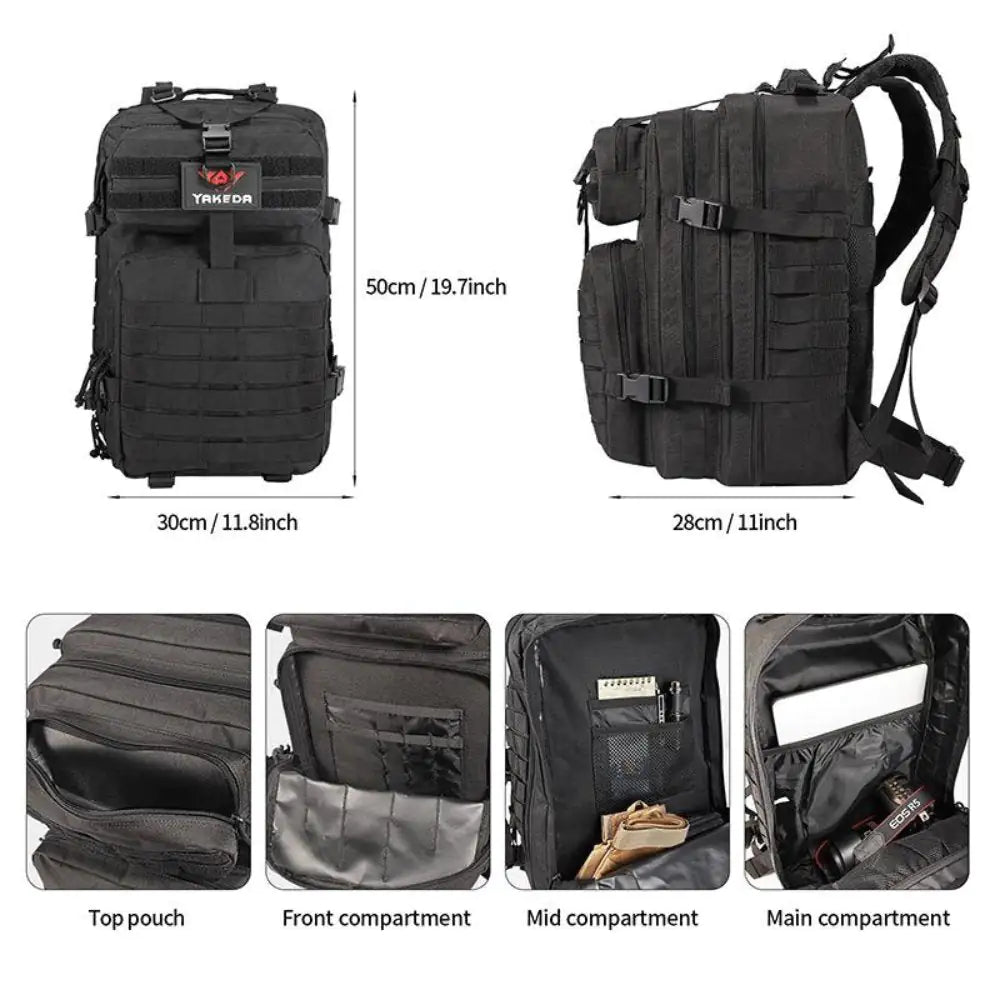 42L Tactical Backpack Bag with USA Patch-BT8D