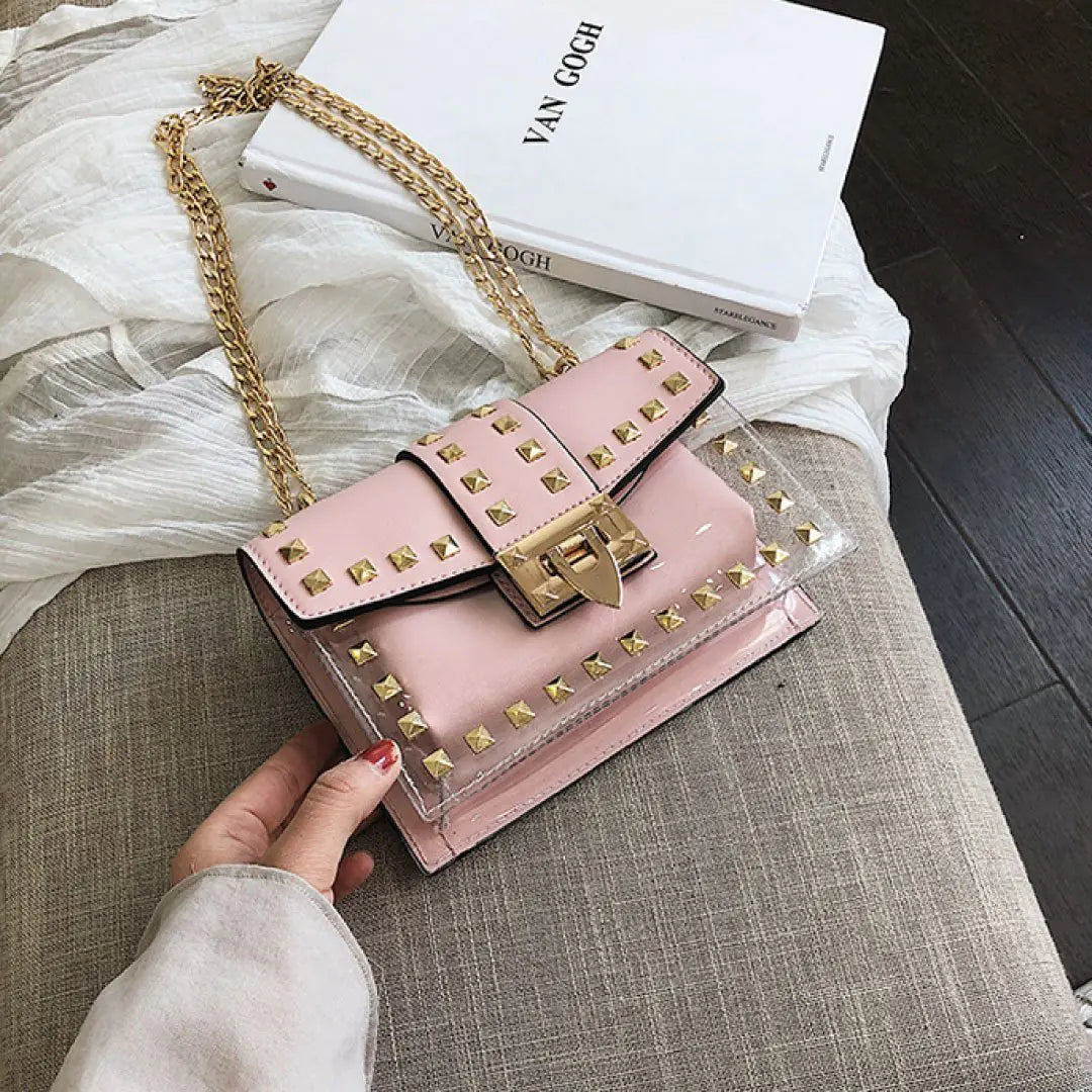 Betty Shoulder Bag -Clear/Rose-BT8D