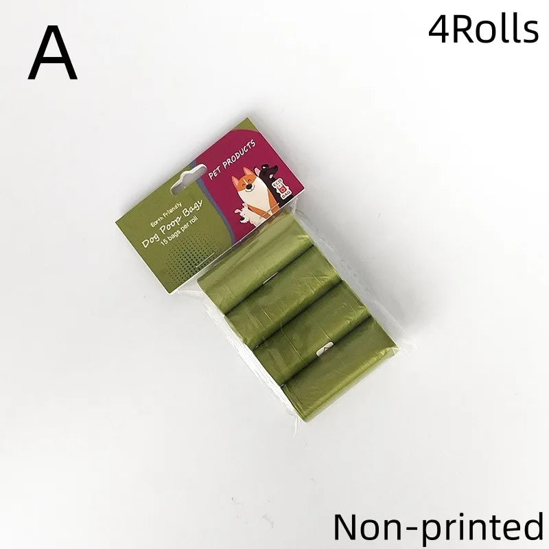 Biodegradable Pet Waste Bags Thickened Portable Printed Dog Poop Bags Eco-friendly Outdoor Pet Poop Pickup Bags with Organizer-BT8D
