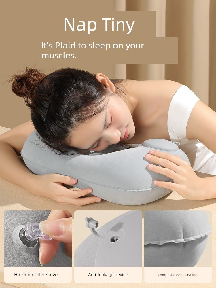 Car Press Neck Protection Travel Inflatable U Pillow-BT8D