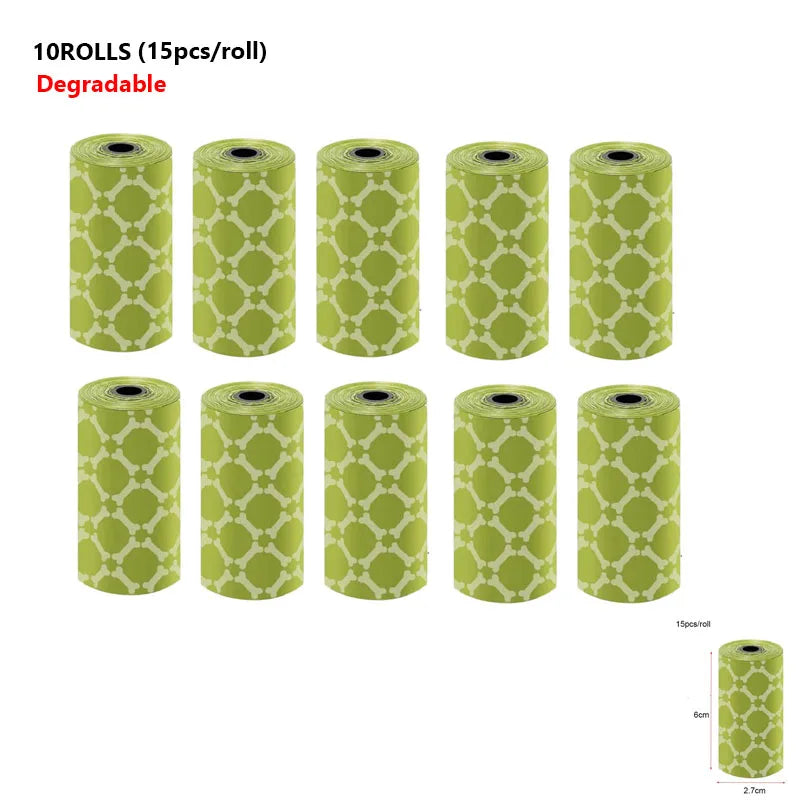 5Rolls 100pcs Cat Dog Poop Bags Outdoor House for Dogs Clean Refill Garbage Bag Dog Accessories-BT8D