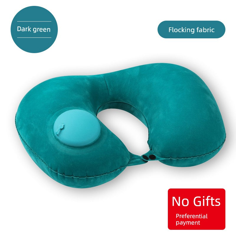 Car Press Neck Protection Travel Inflatable U Pillow-BT8D