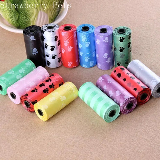 5Rolls 100pcs Cat Dog Poop Bags Outdoor House for Dogs Clean Refill Garbage Bag Dog Accessories-BT8D