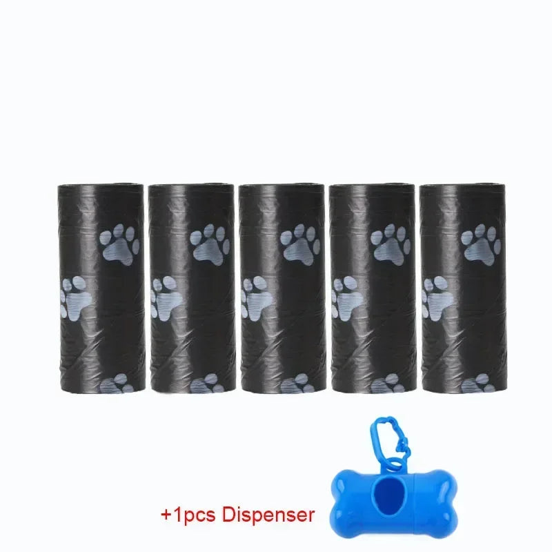 5Rolls 100pcs Cat Dog Poop Bags Outdoor House for Dogs Clean Refill Garbage Bag Dog Accessories-BT8D