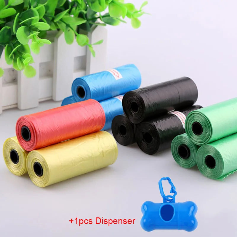 5Rolls 100pcs Cat Dog Poop Bags Outdoor House for Dogs Clean Refill Garbage Bag Dog Accessories-BT8D