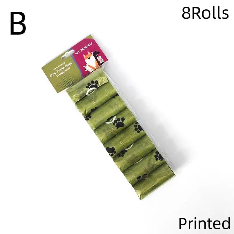 Biodegradable Pet Waste Bags Thickened Portable Printed Dog Poop Bags Eco-friendly Outdoor Pet Poop Pickup Bags with Organizer-BT8D