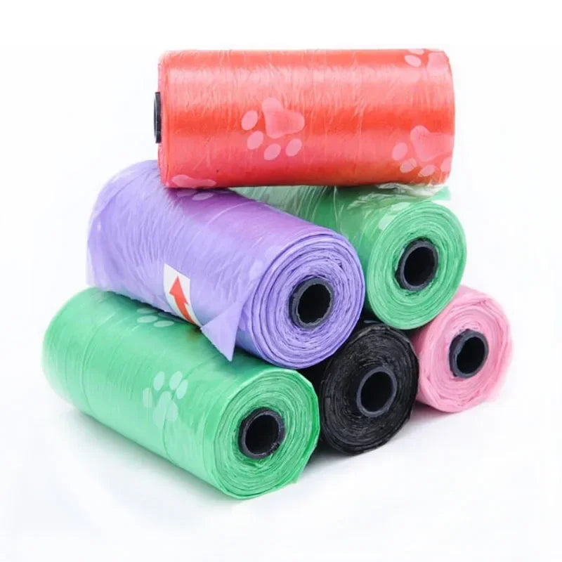 5Rolls 100pcs Cat Dog Poop Bags Outdoor House for Dogs Clean Refill Garbage Bag Dog Accessories-BT8D