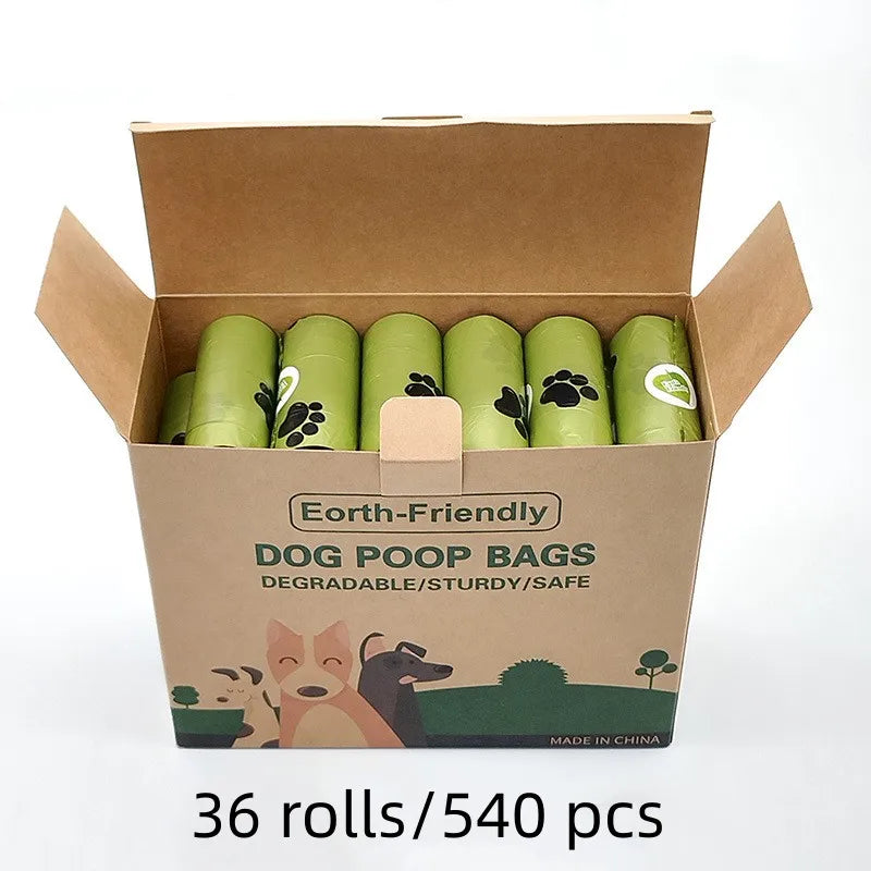 Biodegradable Pet Waste Bags Thickened Portable Printed Dog Poop Bags Eco-friendly Outdoor Pet Poop Pickup Bags with Organizer-BT8D