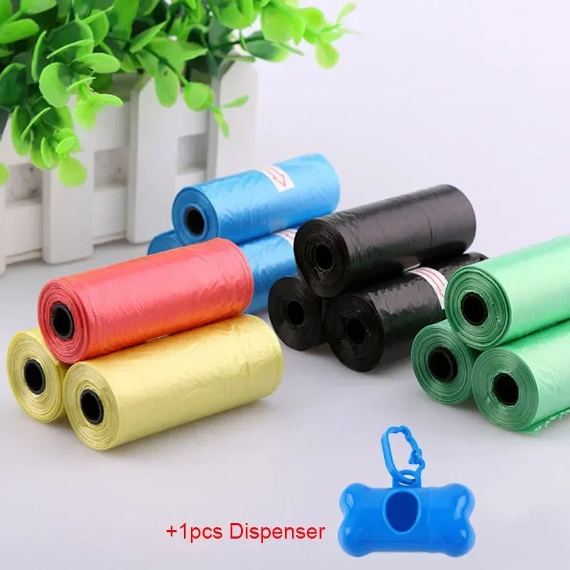 5Rolls 100pcs Cat Dog Poop Bags Outdoor House for Dogs Clean Refill Garbage Bag Dog Accessories-BT8D