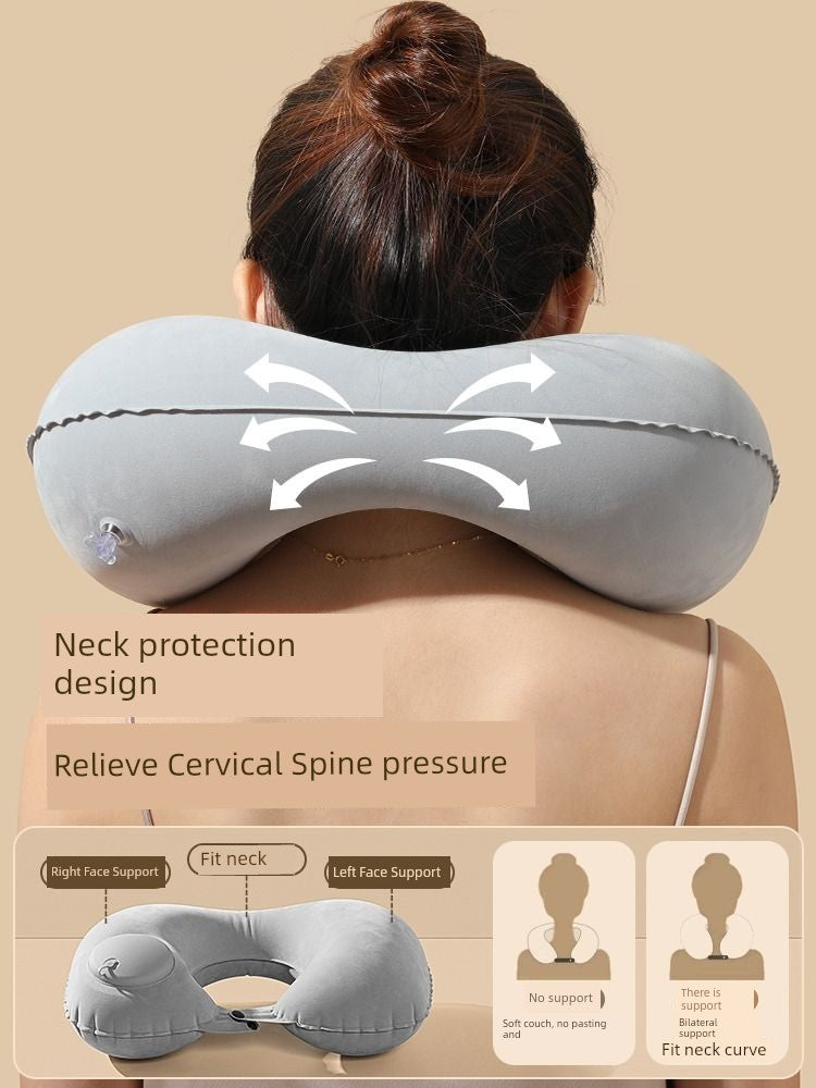Car Press Neck Protection Travel Inflatable U Pillow-BT8D
