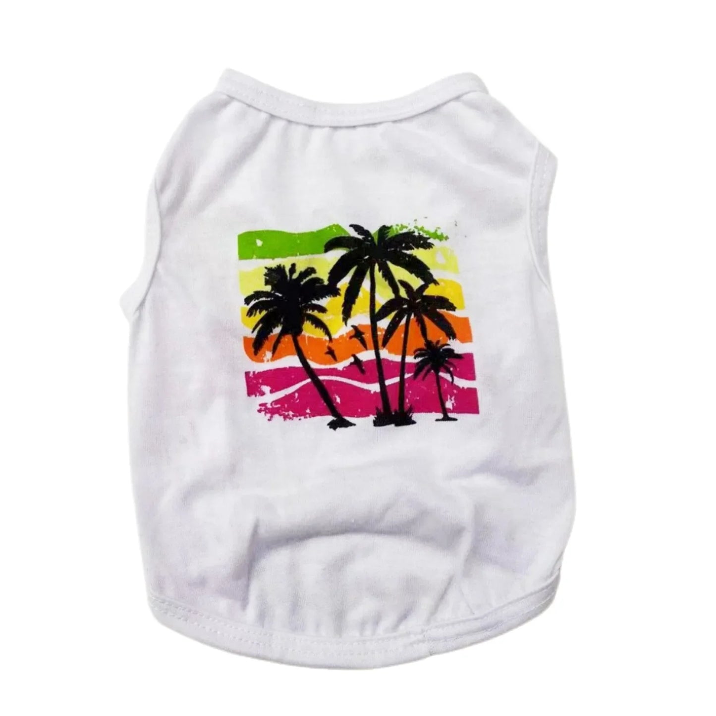 2023 New Arrival Summer Beach Style Puppy Dog T-Shirt Cheap Breathable Cotton Pet Dog Clothes for Small Dog Vest Pet Supply-BT8D