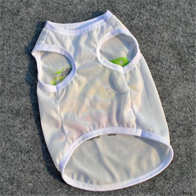2023 New Arrival Summer Beach Style Puppy Dog T-Shirt Cheap Breathable Cotton Pet Dog Clothes for Small Dog Vest Pet Supply-BT8D