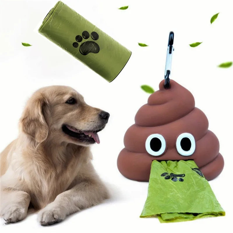 Biodegradable Pet Waste Bags Thickened Portable Printed Dog Poop Bags Eco-friendly Outdoor Pet Poop Pickup Bags with Organizer-BT8D