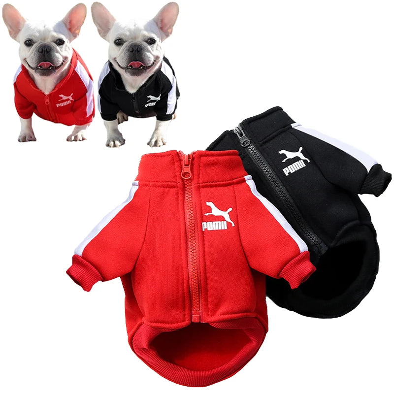 Baseball Dog Jacket Winter Dog Clothes for Small Medium Dogs Puppy Pet Vest French Bulldog Sweatshirt Chihuahua Costume Pug Coat-BT8D