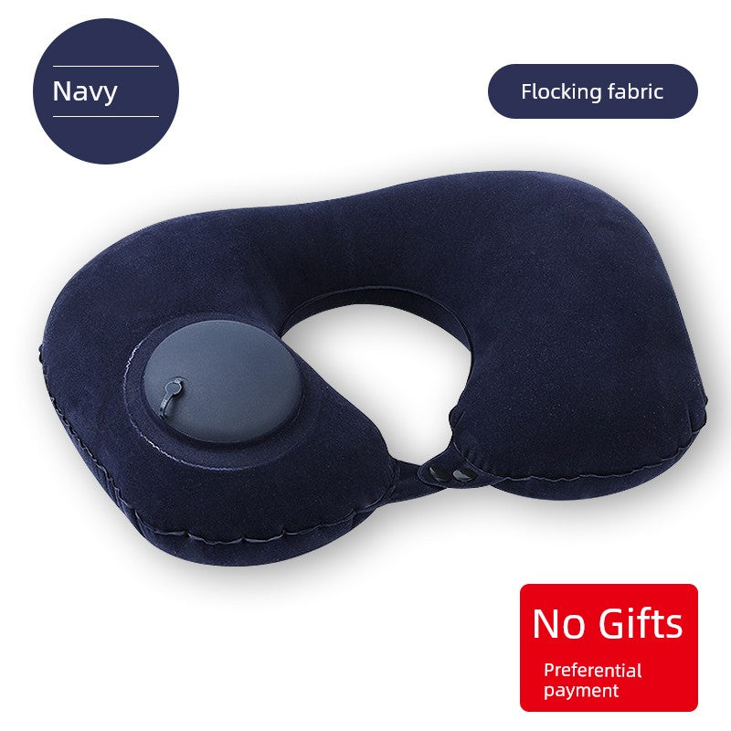 Car Press Neck Protection Travel Inflatable U Pillow-BT8D