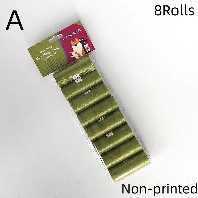 Biodegradable Pet Waste Bags Thickened Portable Printed Dog Poop Bags Eco-friendly Outdoor Pet Poop Pickup Bags with Organizer-BT8D