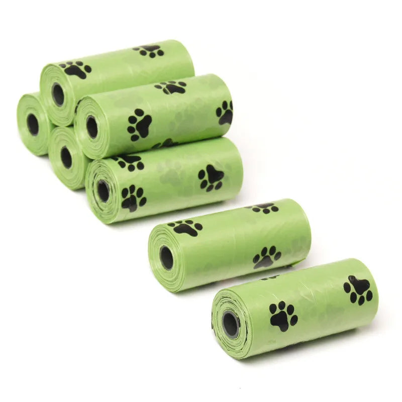 Biodegradable Pet Waste Bags Thickened Portable Printed Dog Poop Bags Eco-friendly Outdoor Pet Poop Pickup Bags with Organizer-BT8D
