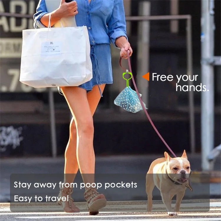 Dog Bag Dispenser for Dog Hands Free Waste Carrier Pet Dog Cleaning Supplies Dog Leash Dispenser Poop Bag Holder