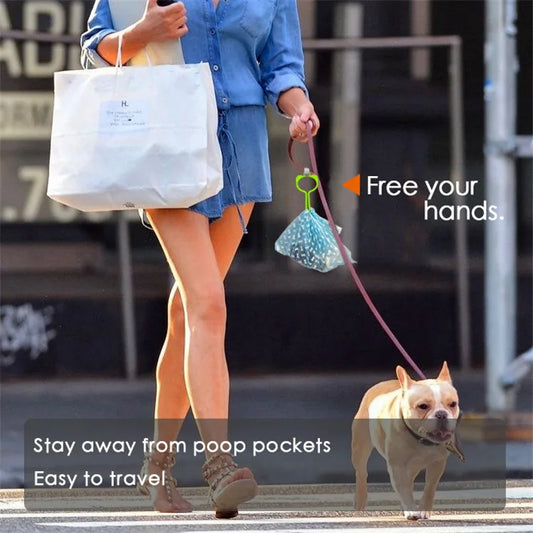 Dog Bag Dispenser for Dog Hands Free Waste Carrier Pet Dog Cleaning Supplies Dog Leash Dispenser Poop Bag Holder