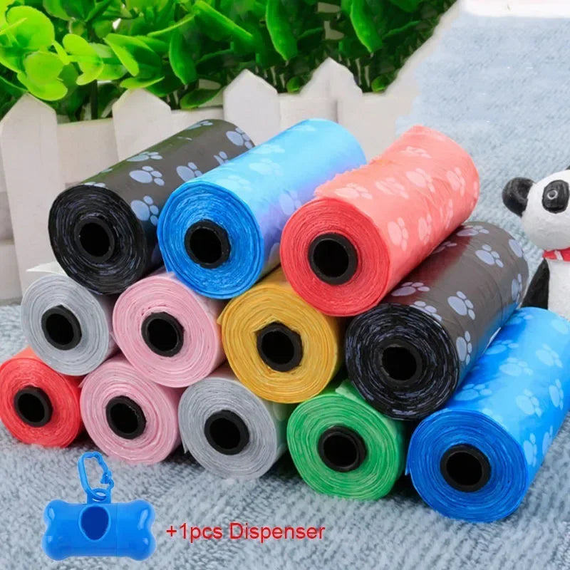 5Rolls 100pcs Cat Dog Poop Bags Outdoor House for Dogs Clean Refill Garbage Bag Dog Accessories-BT8D