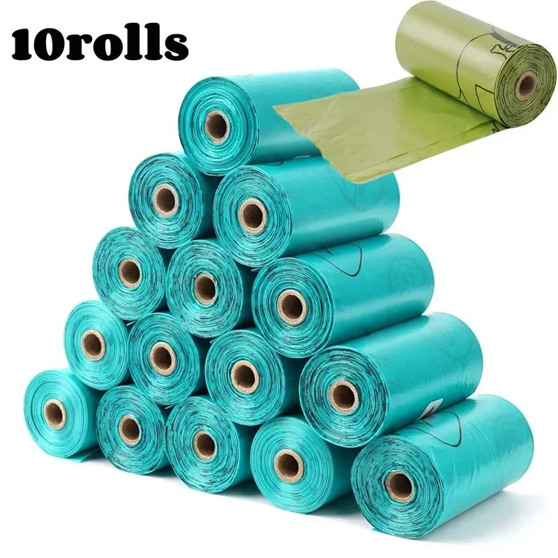 10 Rolls Biodegradable Dog Poop Bags Thickened Pet Garbage Bag Eco-Friendly Dog Waste Bags Portable Pick-Up Poop Cleaning Bag-BT8D