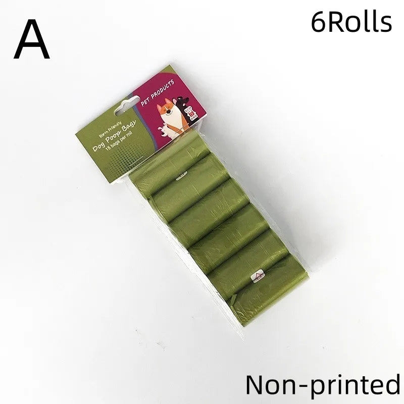 Biodegradable Pet Waste Bags Thickened Portable Printed Dog Poop Bags Eco-friendly Outdoor Pet Poop Pickup Bags with Organizer-BT8D