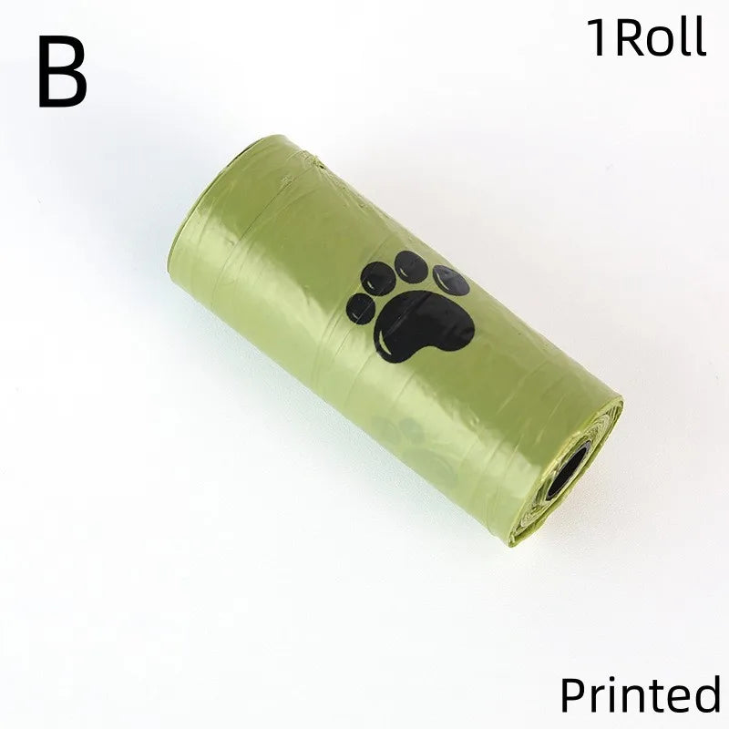 Biodegradable Pet Waste Bags Thickened Portable Printed Dog Poop Bags Eco-friendly Outdoor Pet Poop Pickup Bags with Organizer-BT8D