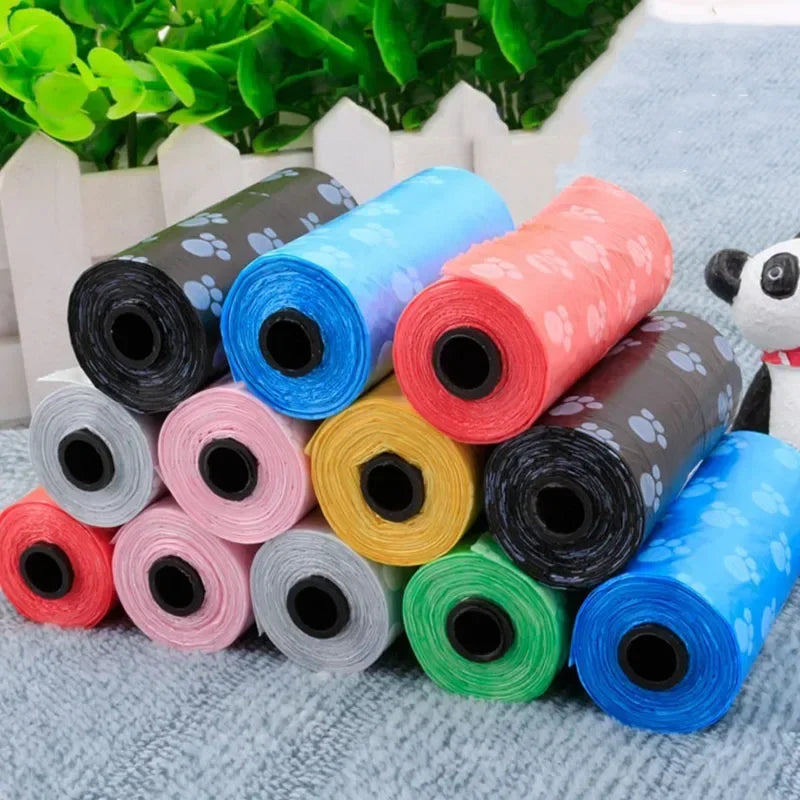 5Rolls 100pcs Cat Dog Poop Bags Outdoor House for Dogs Clean Refill Garbage Bag Dog Accessories-BT8D