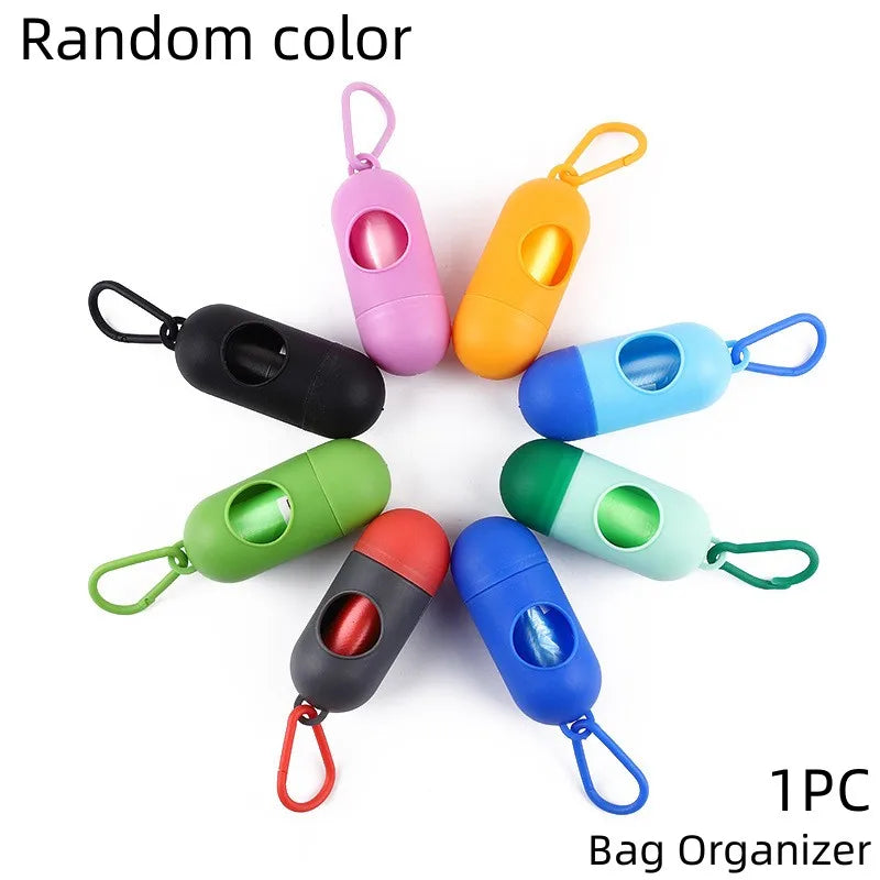 Biodegradable Pet Waste Bags Thickened Portable Printed Dog Poop Bags Eco-friendly Outdoor Pet Poop Pickup Bags with Organizer-BT8D