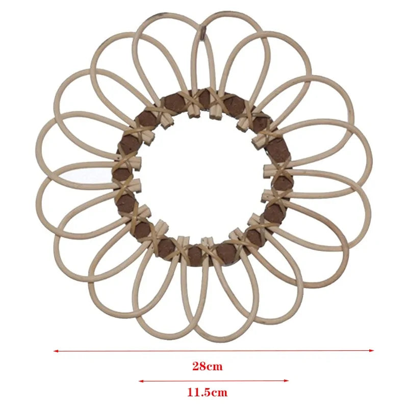 Rattan Round Wall Hang Makeup Mirror