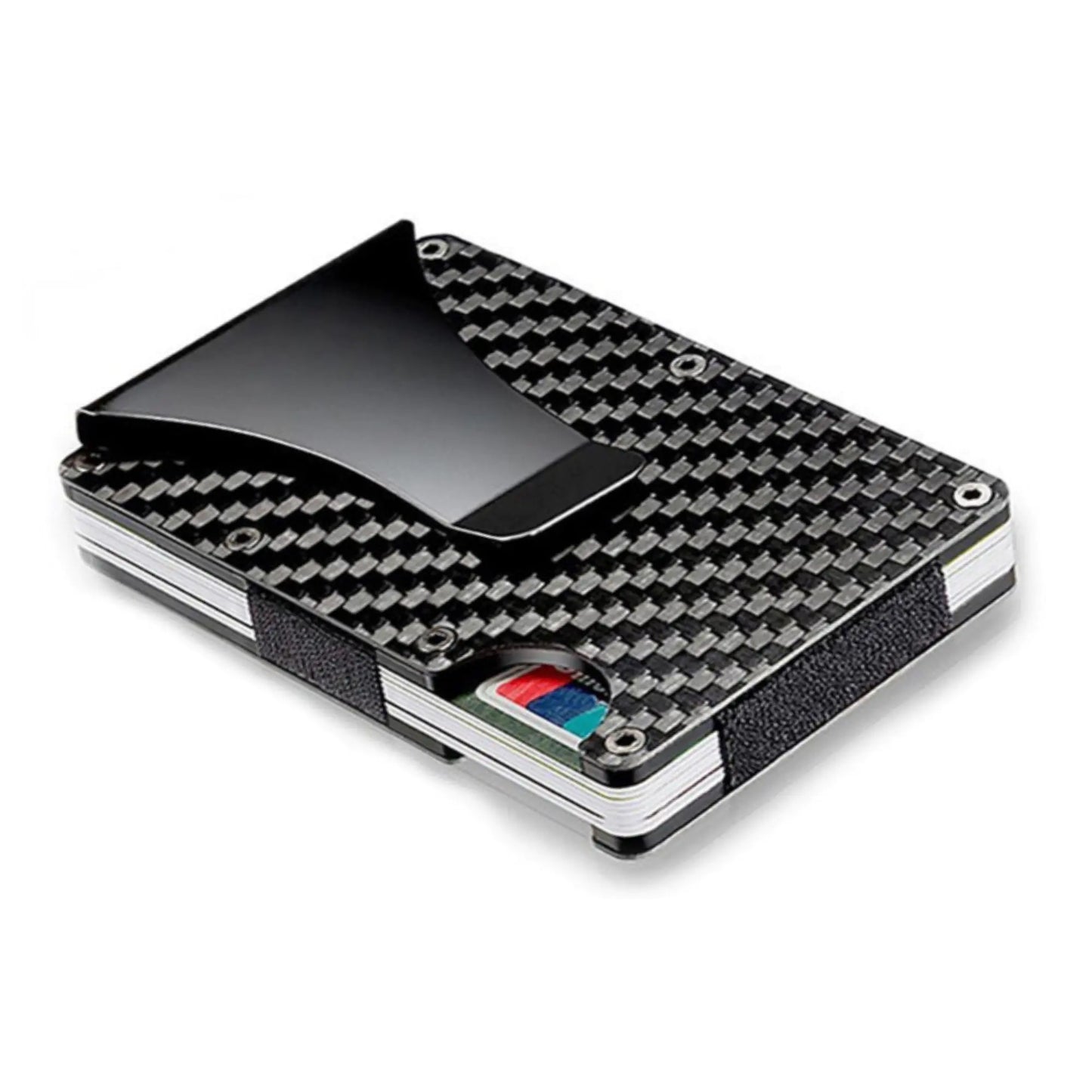 Carbon Fiber Minimalist Credit Card Holder & Money Clip Wallet for Men-BT8D