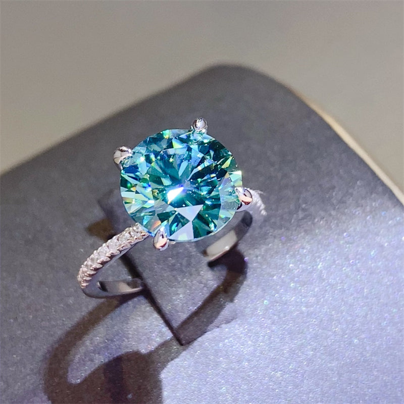 5 Carat Moissanite Zircon 925 Sterling Silver Ring-BT8D