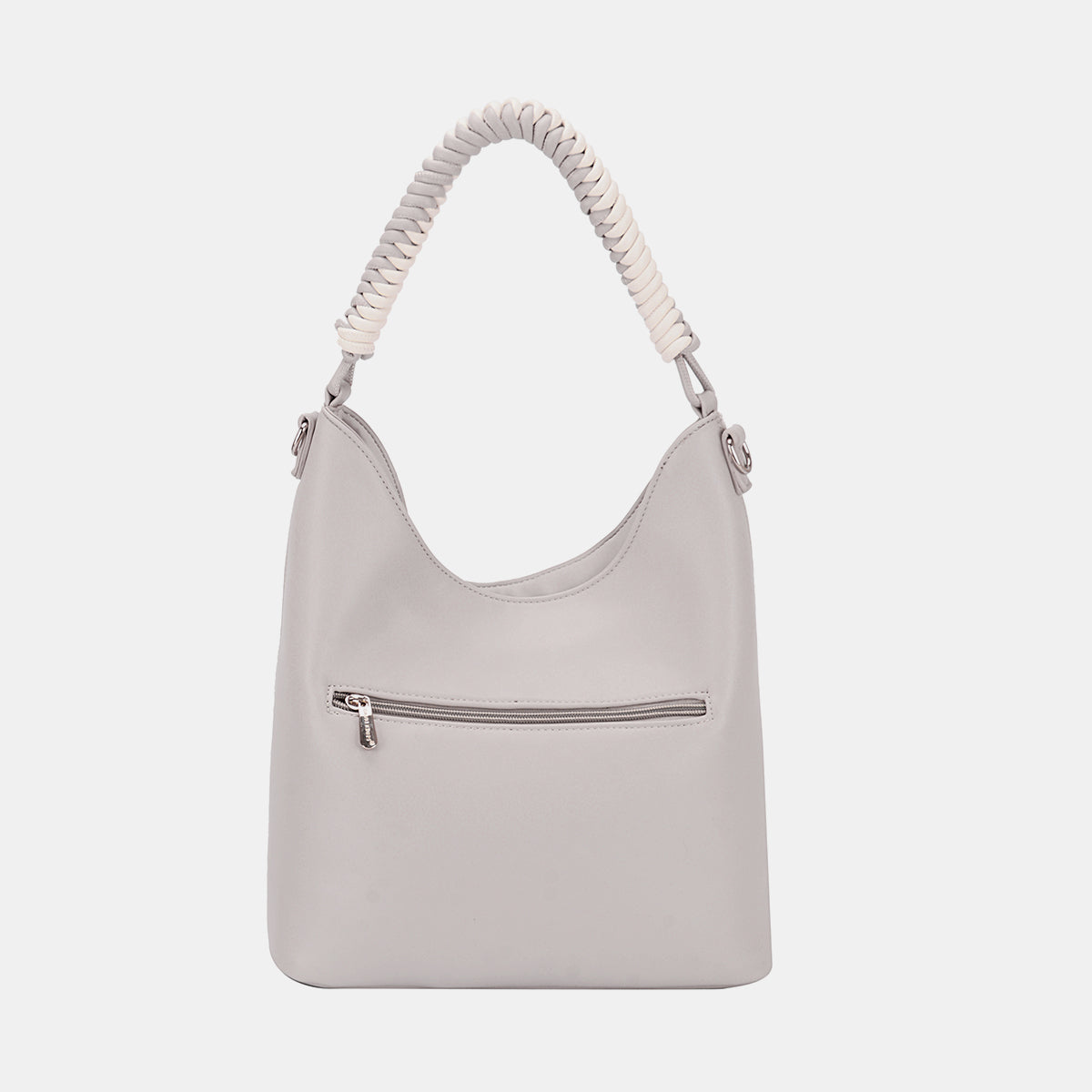 David Jones Woven Handle PU Leather Handbag-BT8D