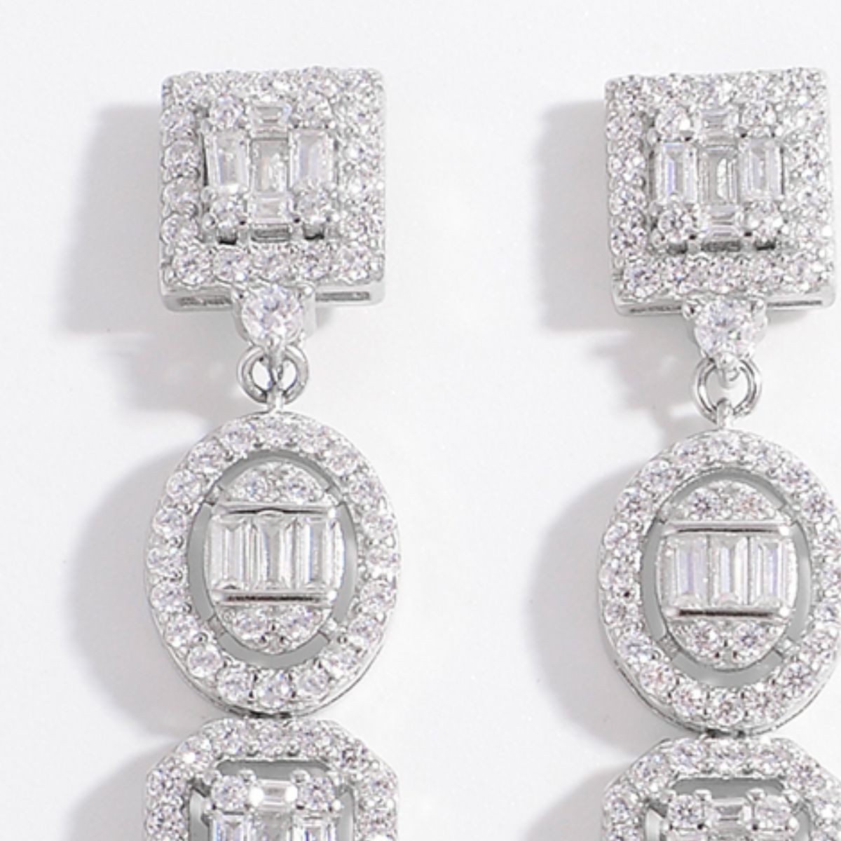 925 Sterling Silver Inlaid Zircon Earrings-BT8D