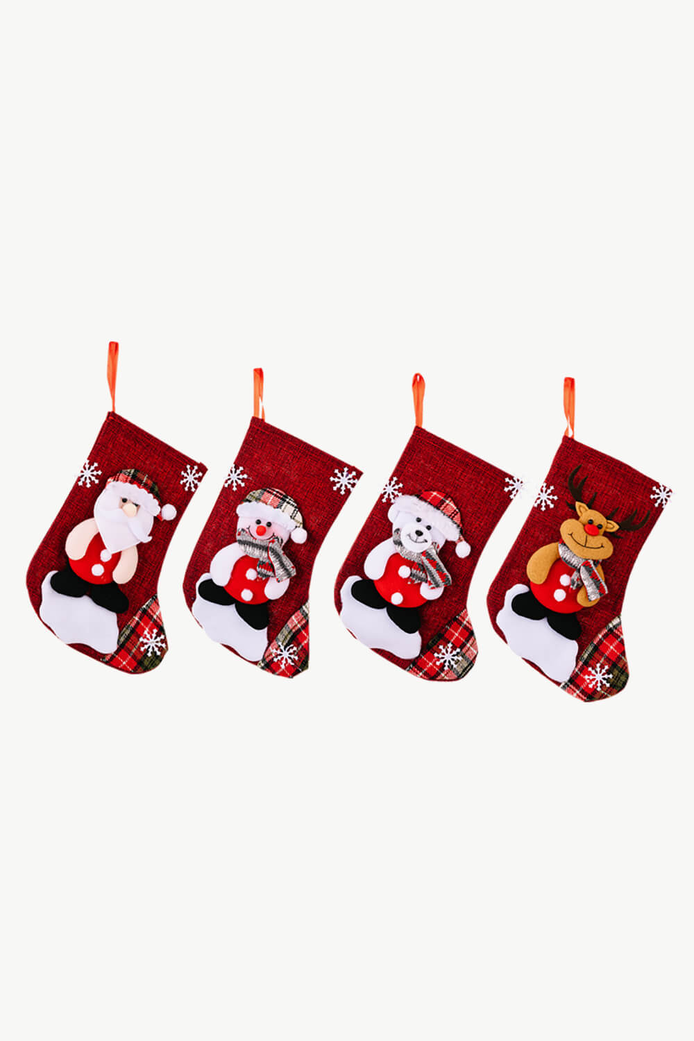 4-Pack Snowflake Christmas Stocking Hanging Widgets-BT8D