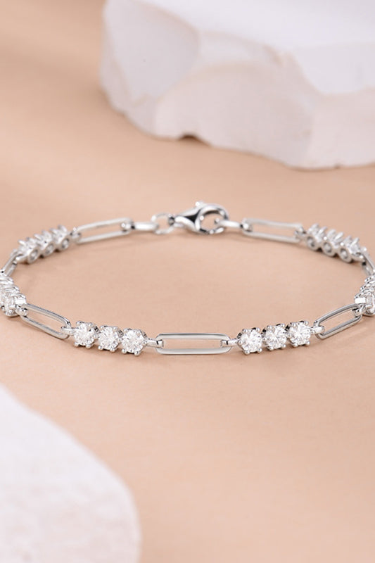 1.8 Carat Moissanite 925 Sterling Silver Bracelet-BT8D