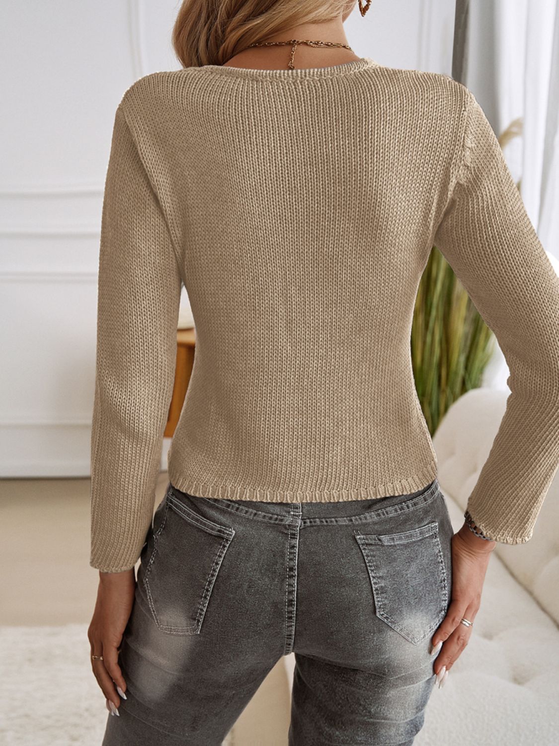 Devine Long Sleeve Cropped Cardigan-BT8D